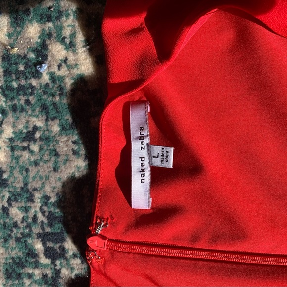 Naked Zebra Ruffle Sleeve Wrap Dress - Picture 9 of 9